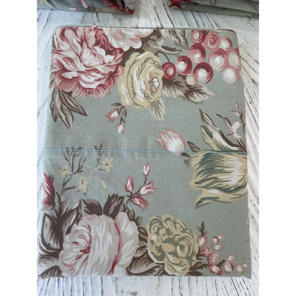 Vtg 3 Pc Set Ralph Lauren Charlotte TWIN  Sheet Set Flat & Fitted, Pillowcase